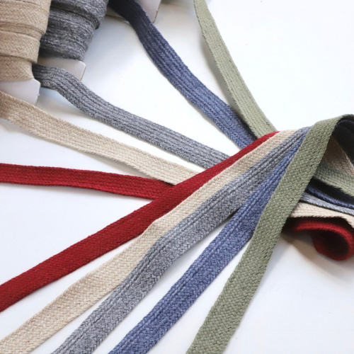 Lovely quality flat woven drawstring cord